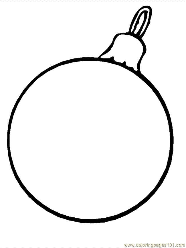 Christmas bauble decoration printable colouring in page