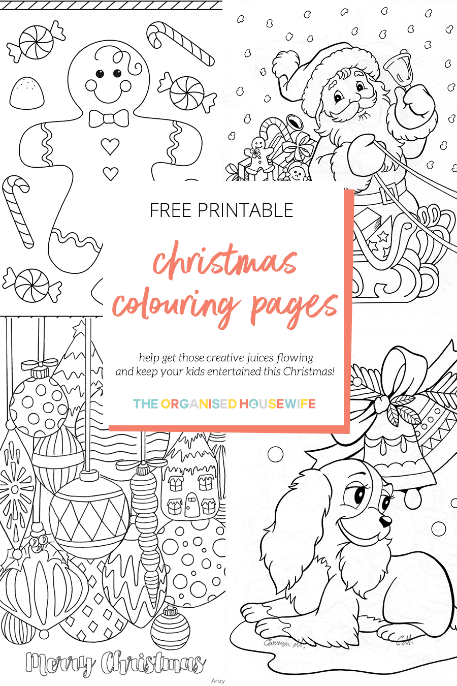 Printable Christmas Colouring Pages - The Organised Housewife