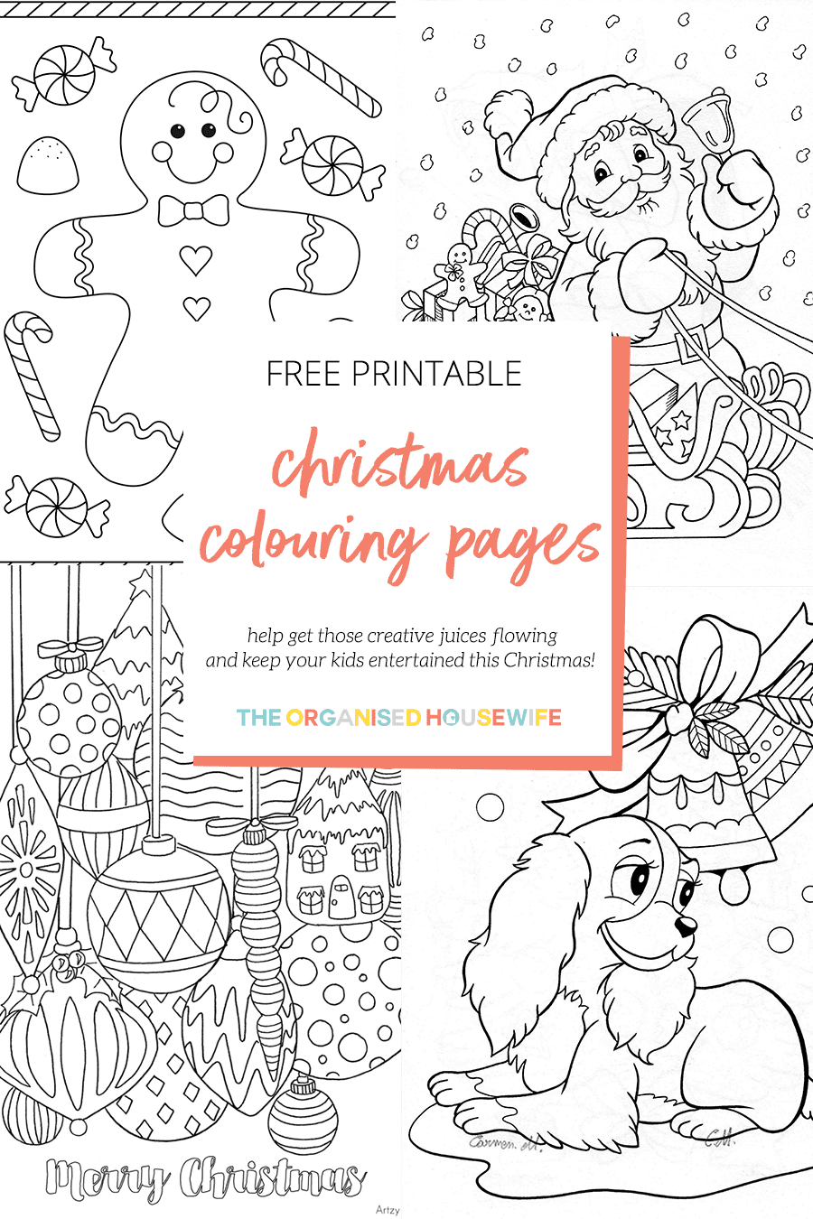 hard christmas coloring pages printables