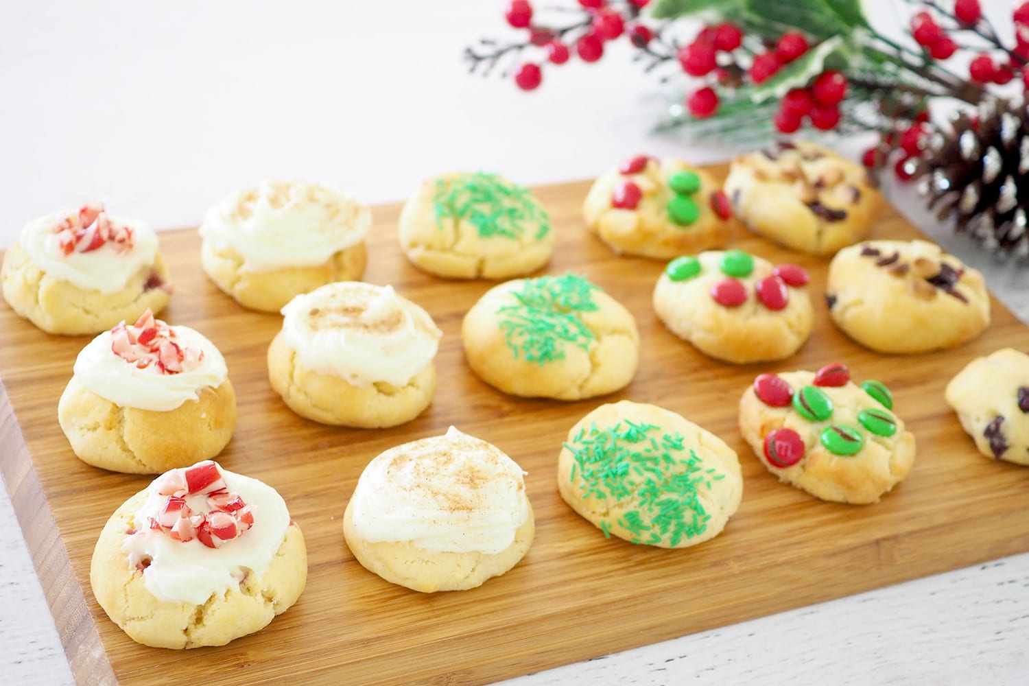 Iced Candy Cane Cookies