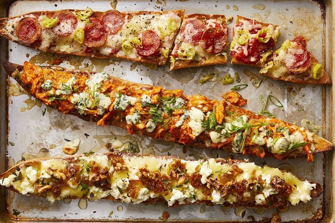 Baguette pizza recipe for leftover Christmas meat