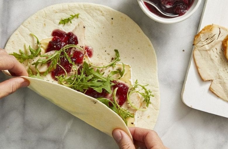 Turkey Cranberry and Brie Wraps