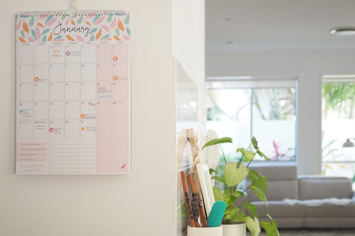 The Organised Housewife wall calendar