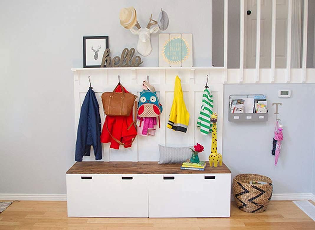 school bag storage racks