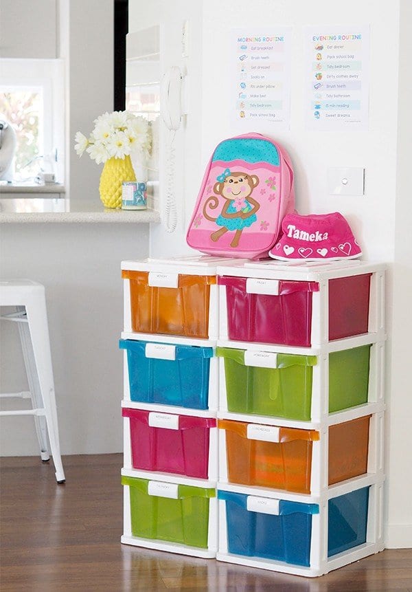 40 Plus School Bag Storage Ideas - The Organised Housewife