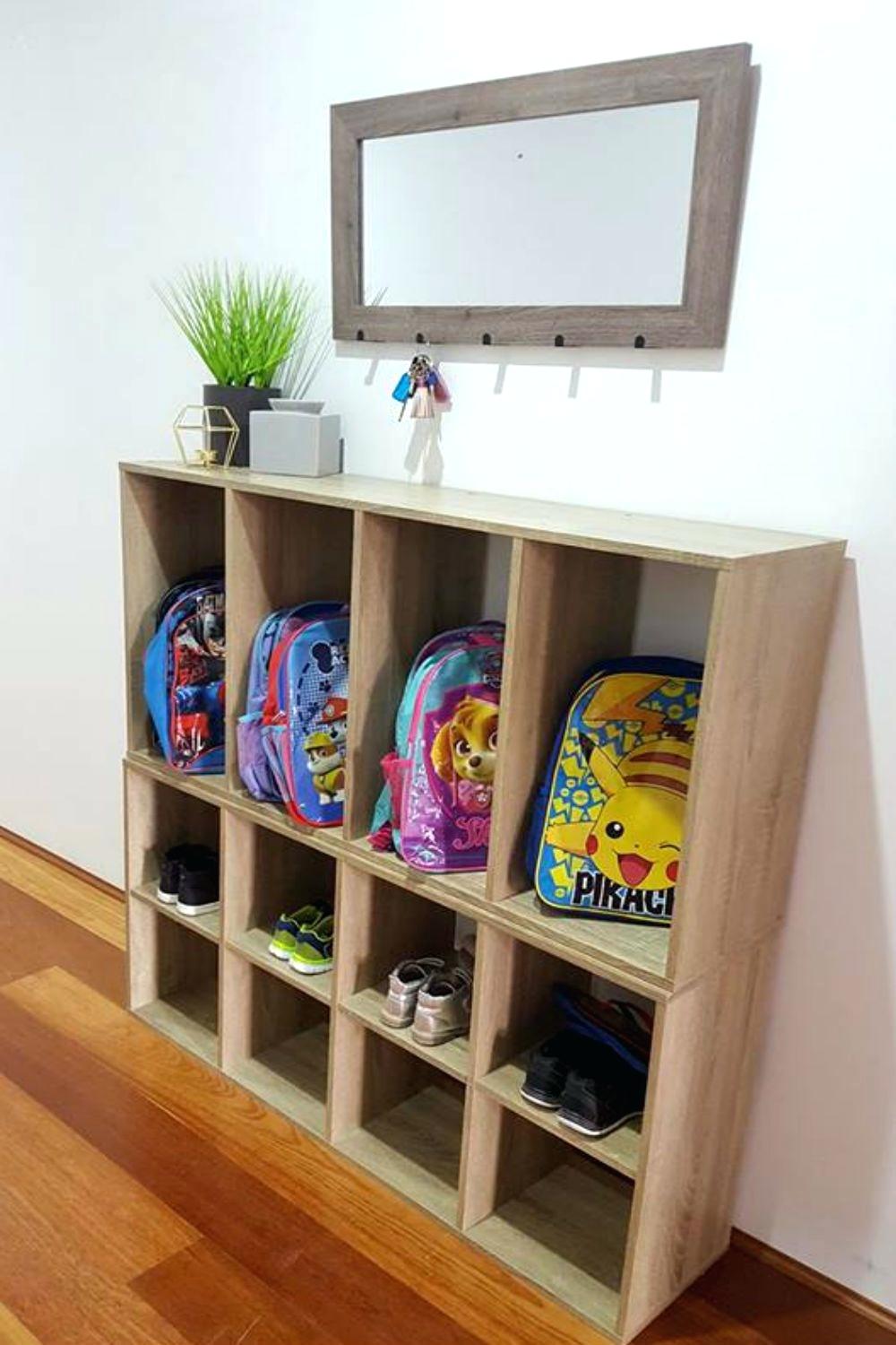 school bag storage racks