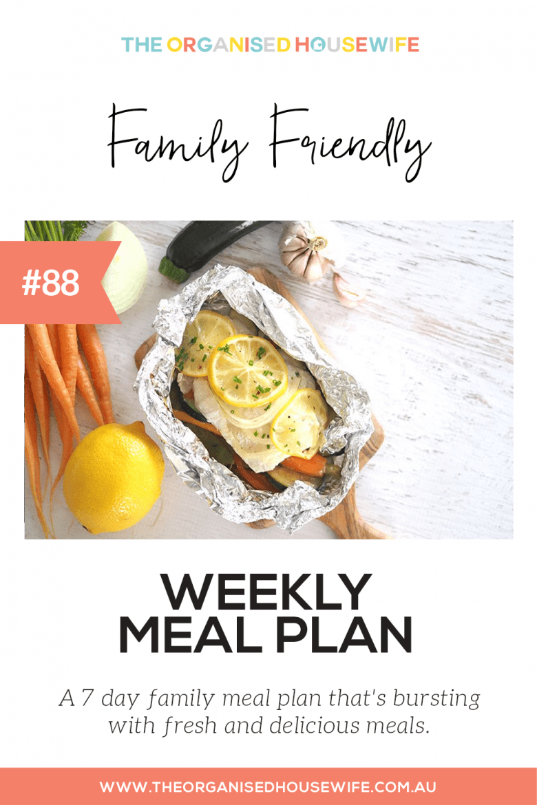 family friendly weekly meal plan