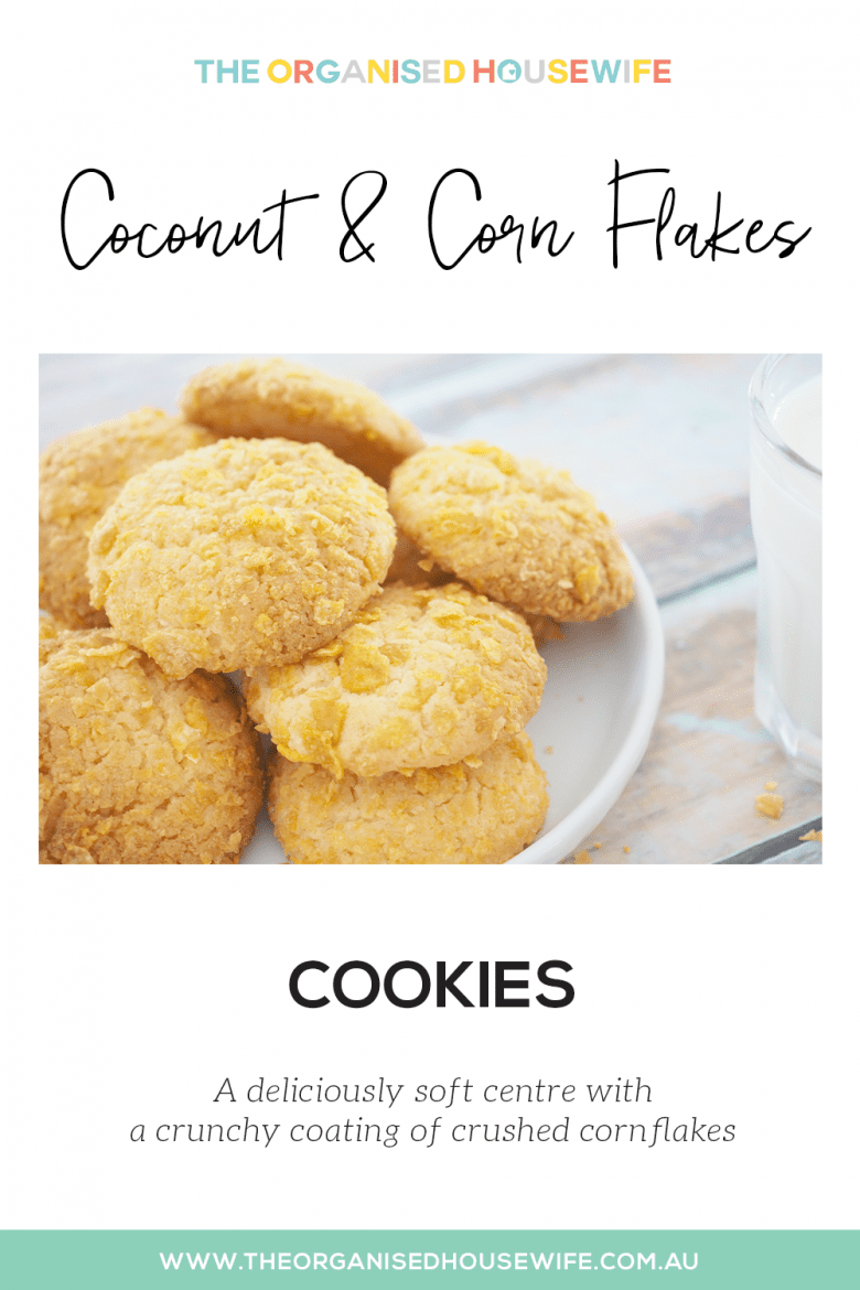 Coconut and corn flakes cookies