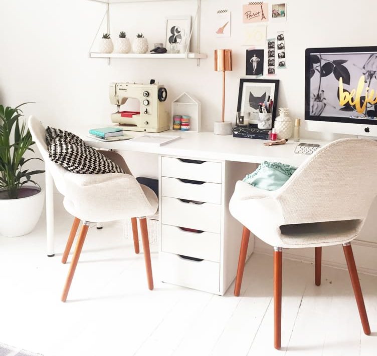 bright office space for work at home mum
