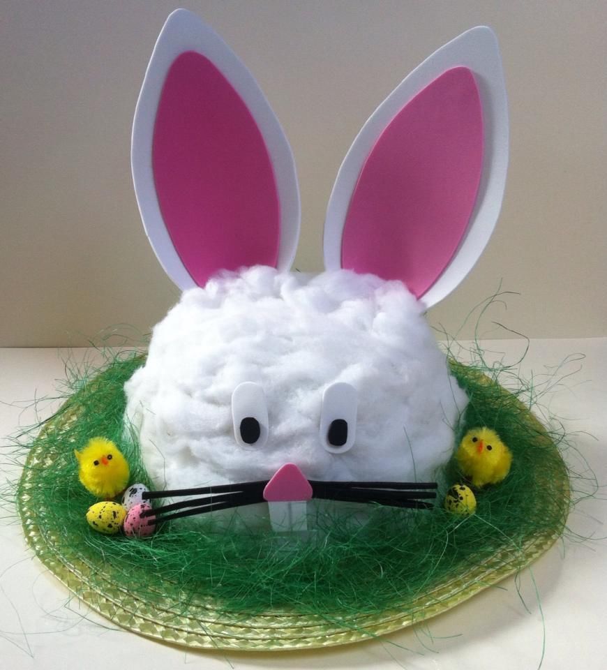 Easter bunny head hat for Easter hat parade