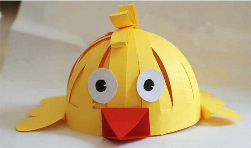 Quirky fun Easter chicken hat for parade