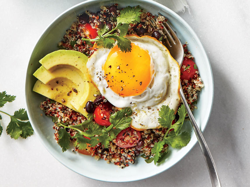 Quinoa Bowls with Avocado and Egg