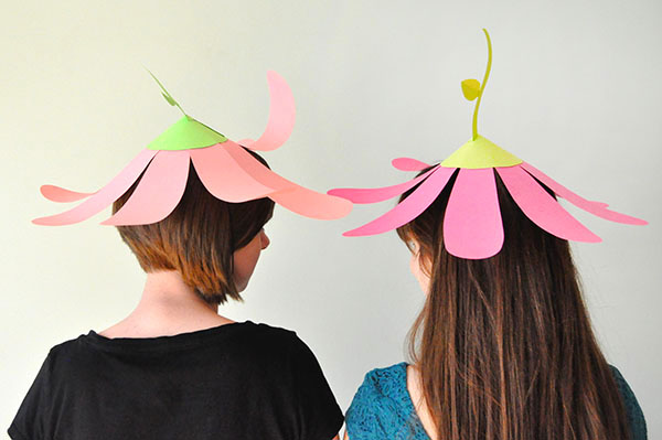 Easy upside down flower hat for easter parade