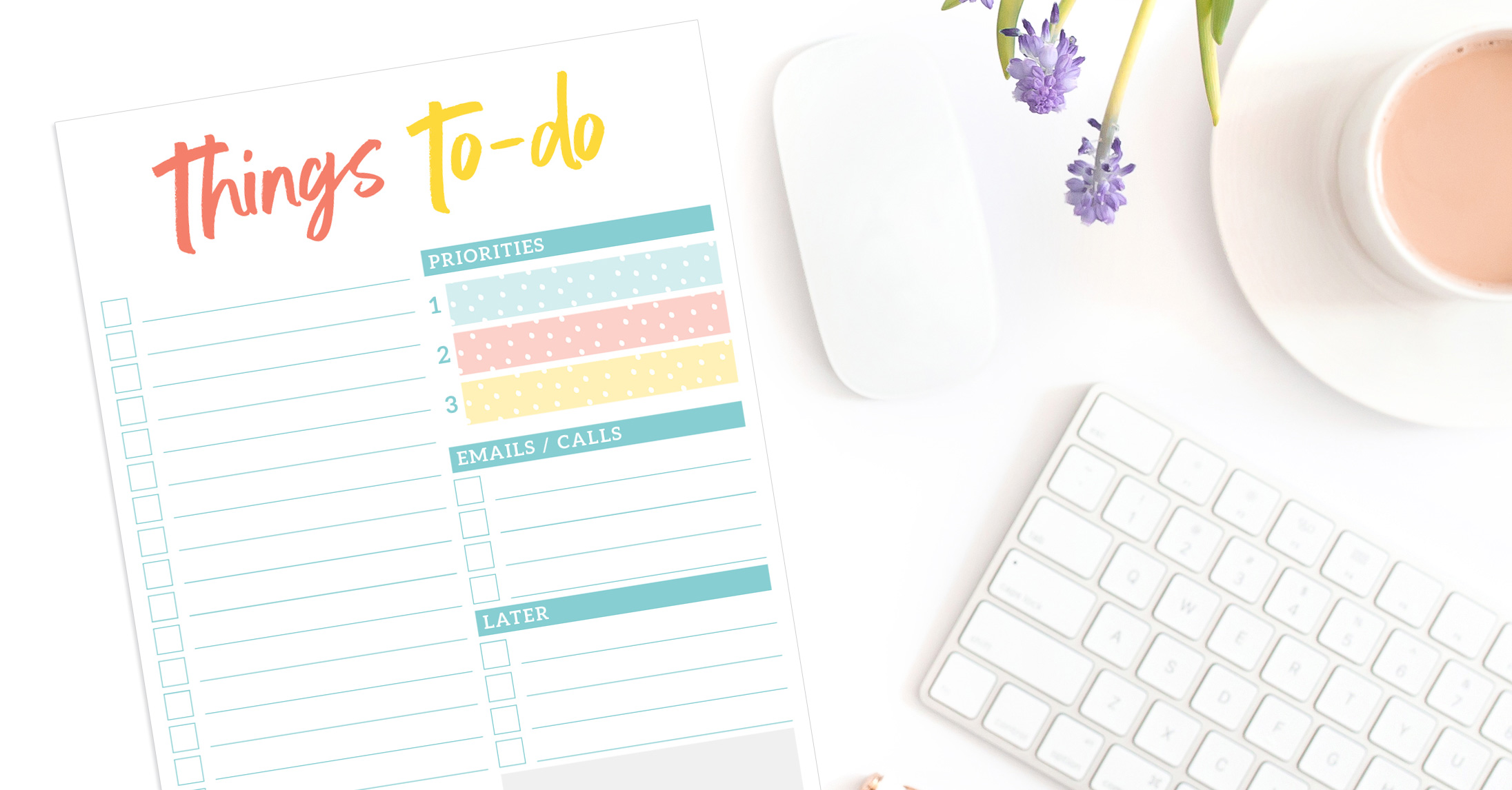 Things to do list for organised working week
