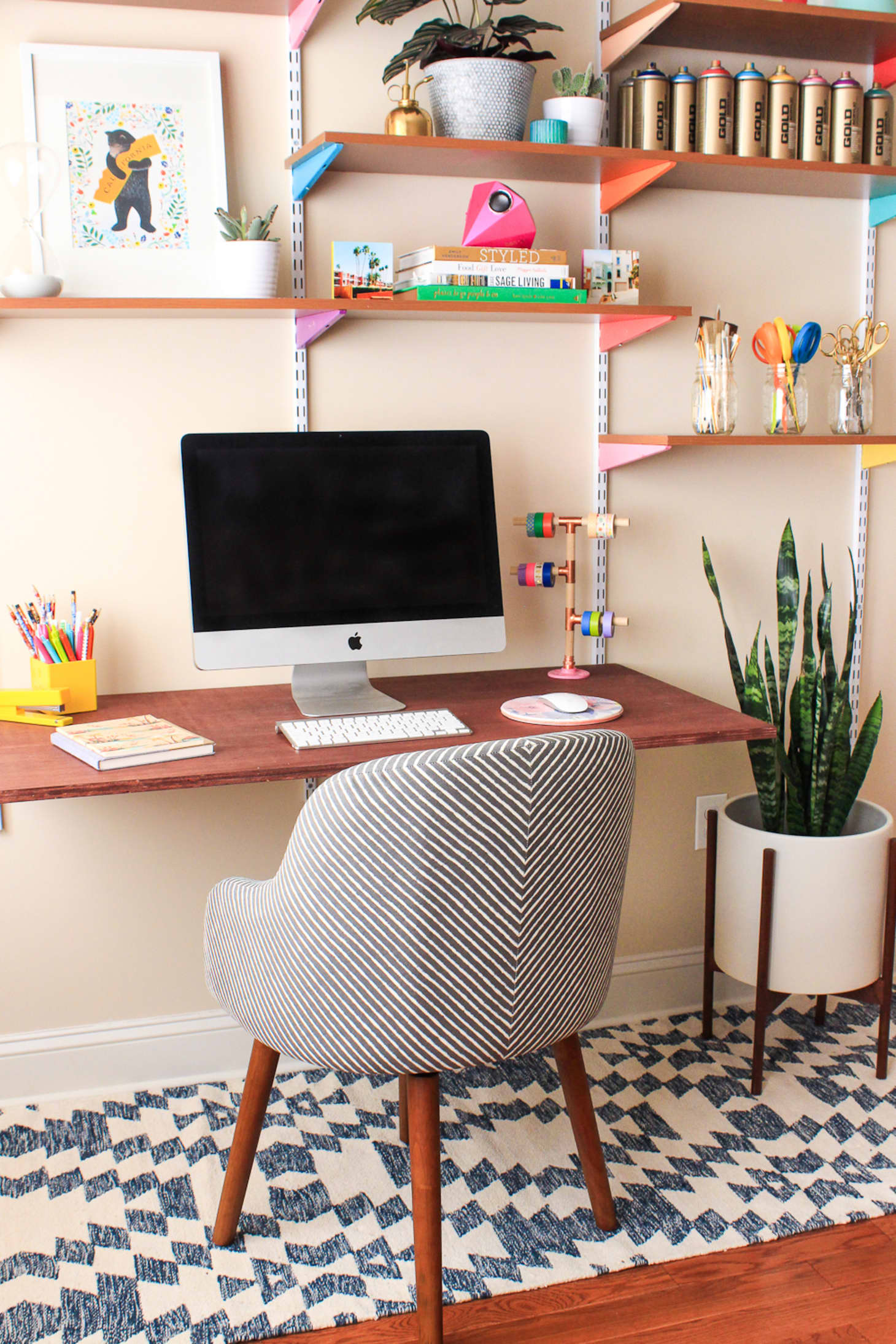Bright happy home office