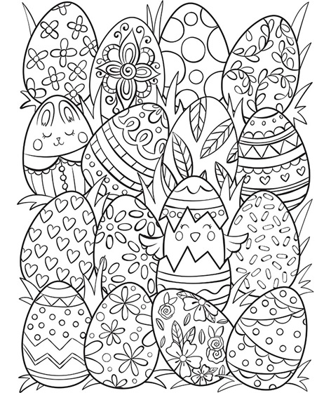 23 Free Easter Egg Coloring Pages