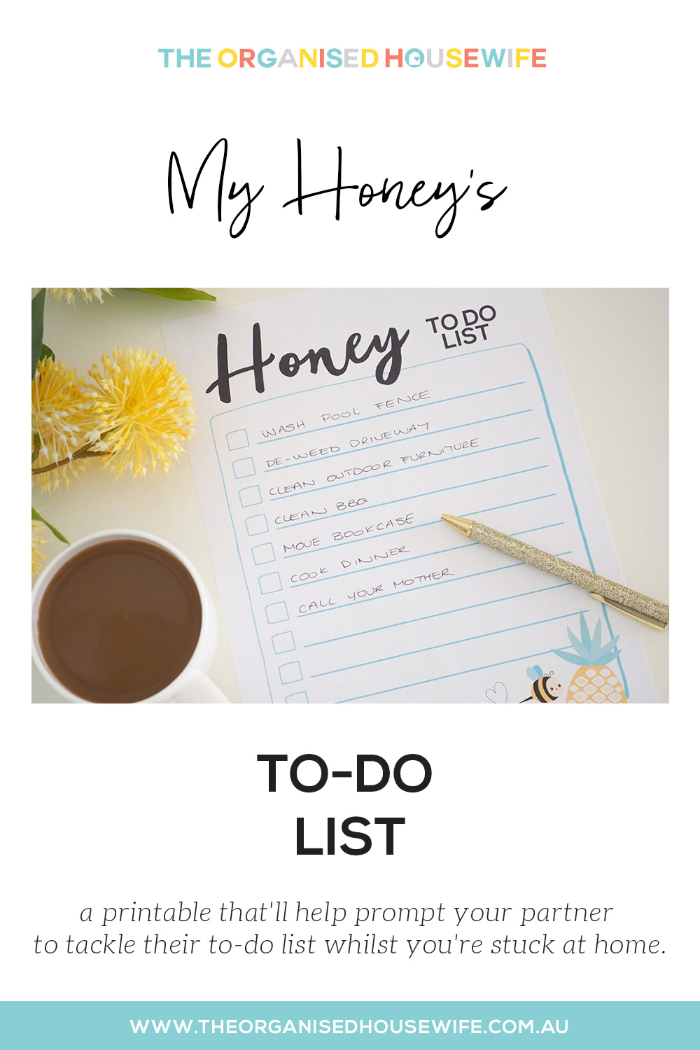 Honey ToDo List The Organised Housewife