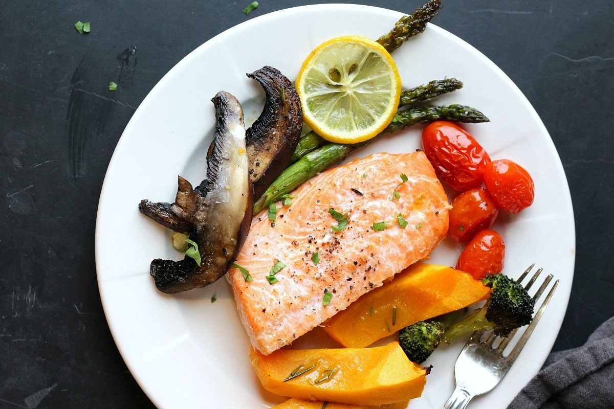 Salmon ang veggies