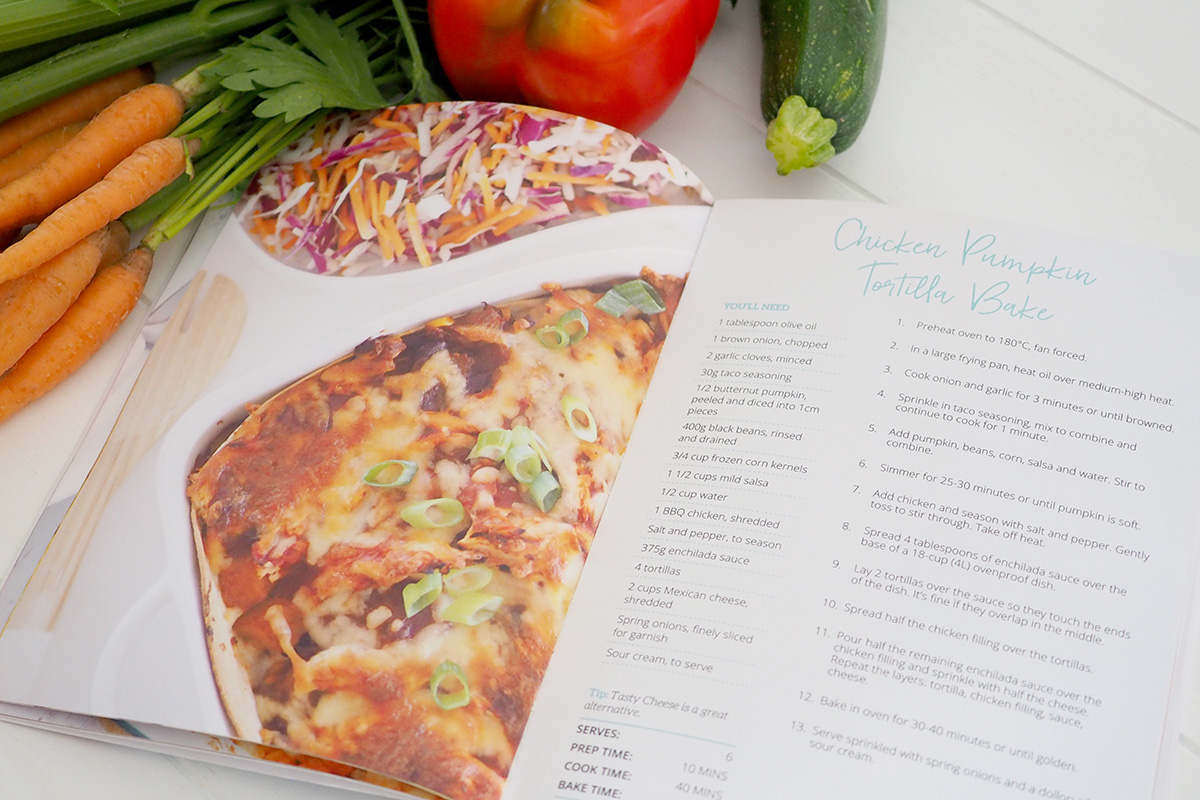 Full page colour recipe cookbook