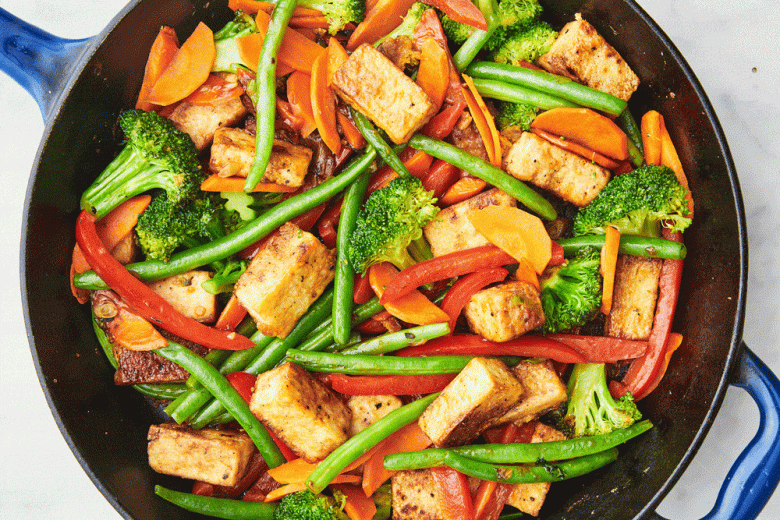 Tofu stir fry for vegetarians