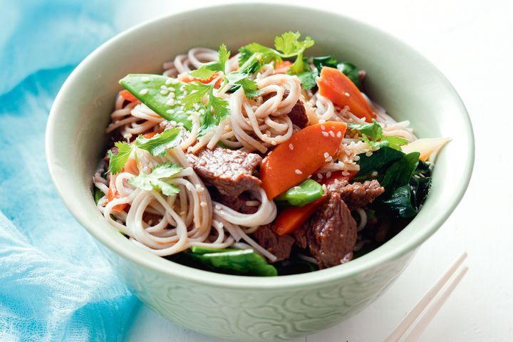 Sesame beef stir fry