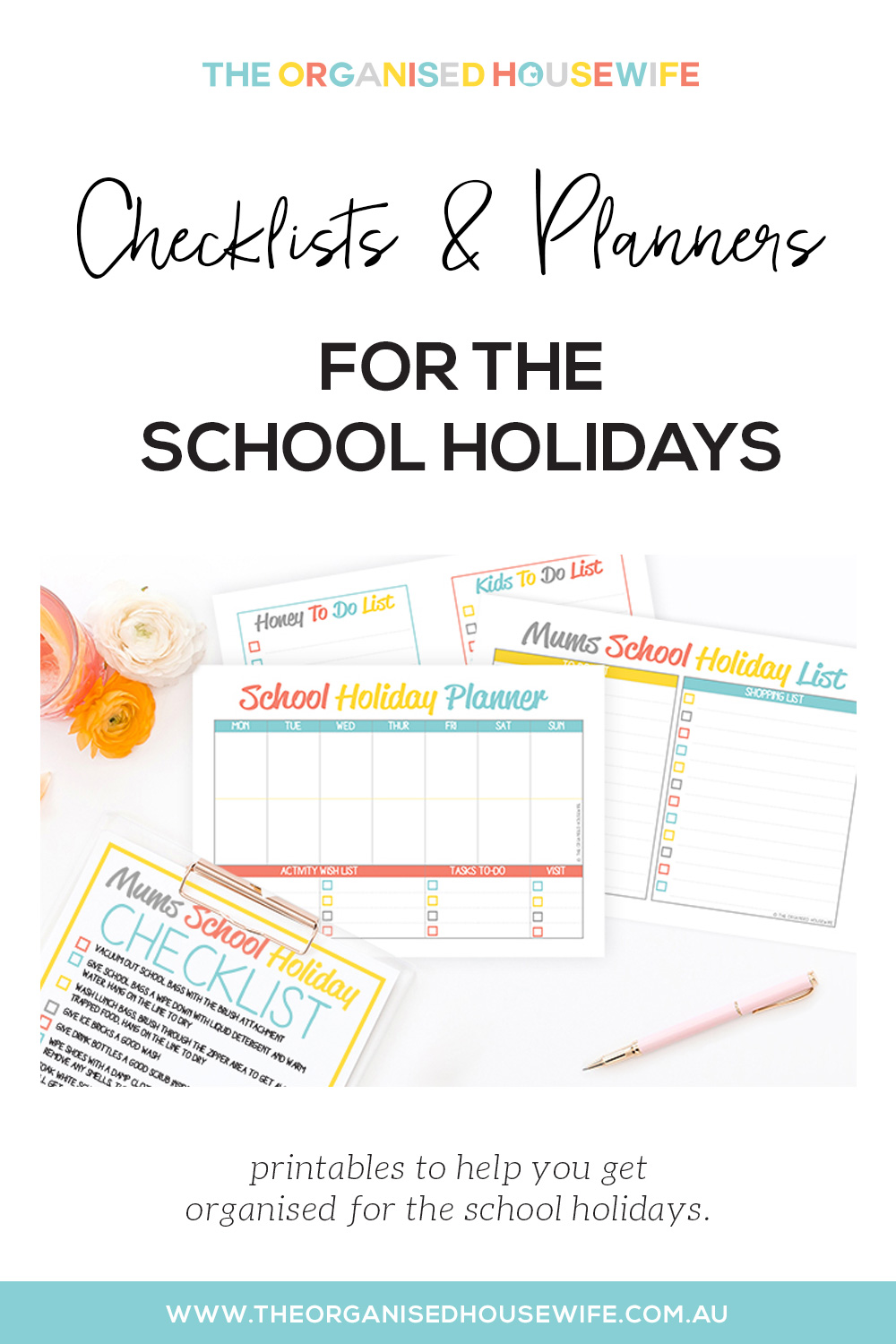 Checklists and planners for the school holidays