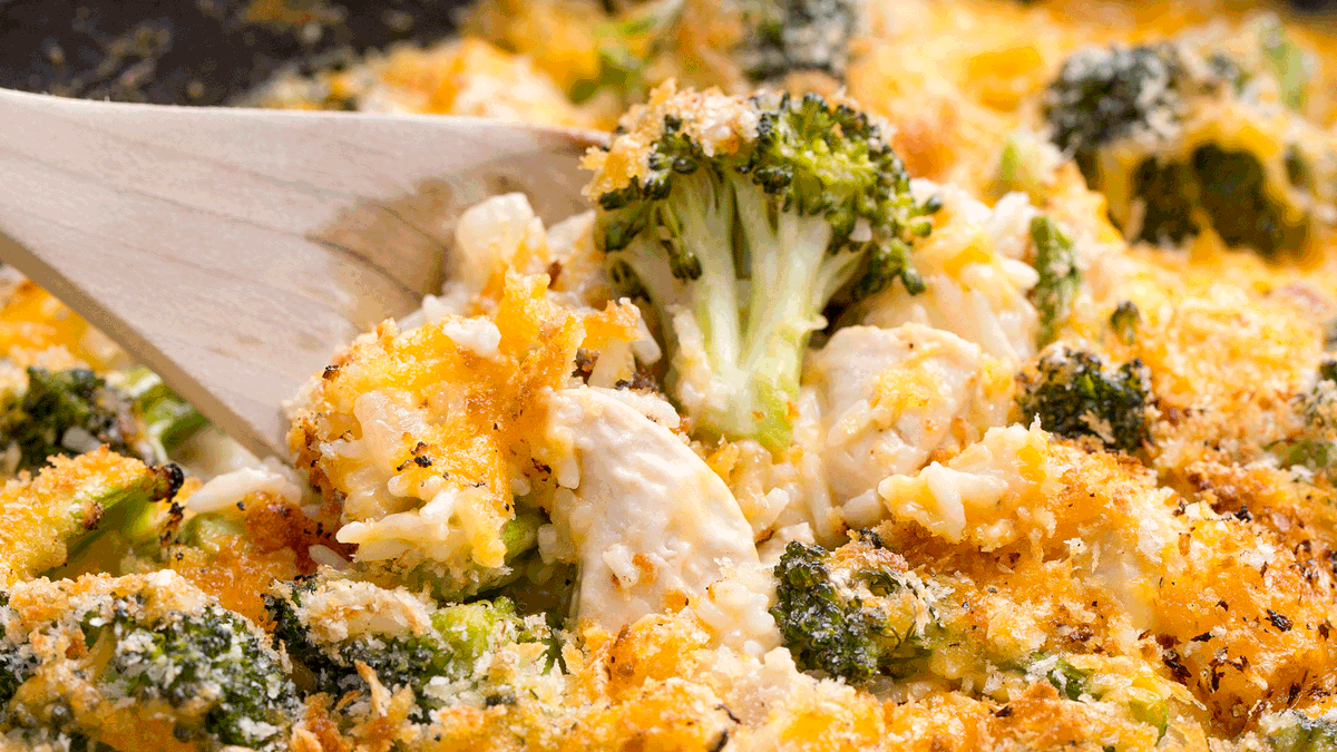 Chicken tenders and broccoli bake