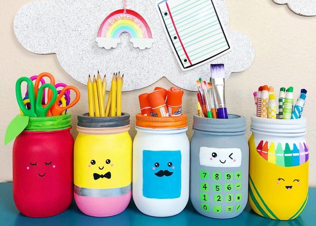 Mason jar painting idea for kids