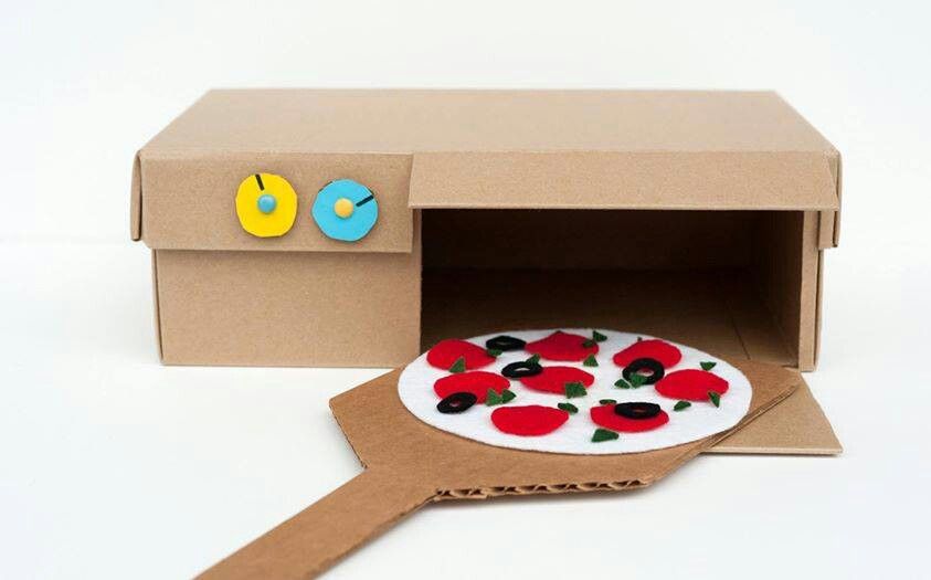 Play food craft idea with shoe box