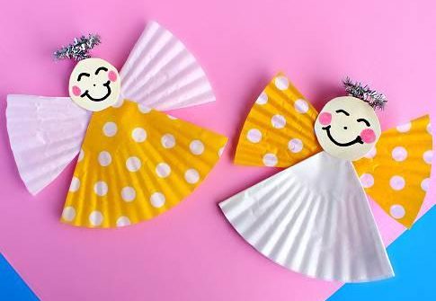 cupcake case angel craft idea