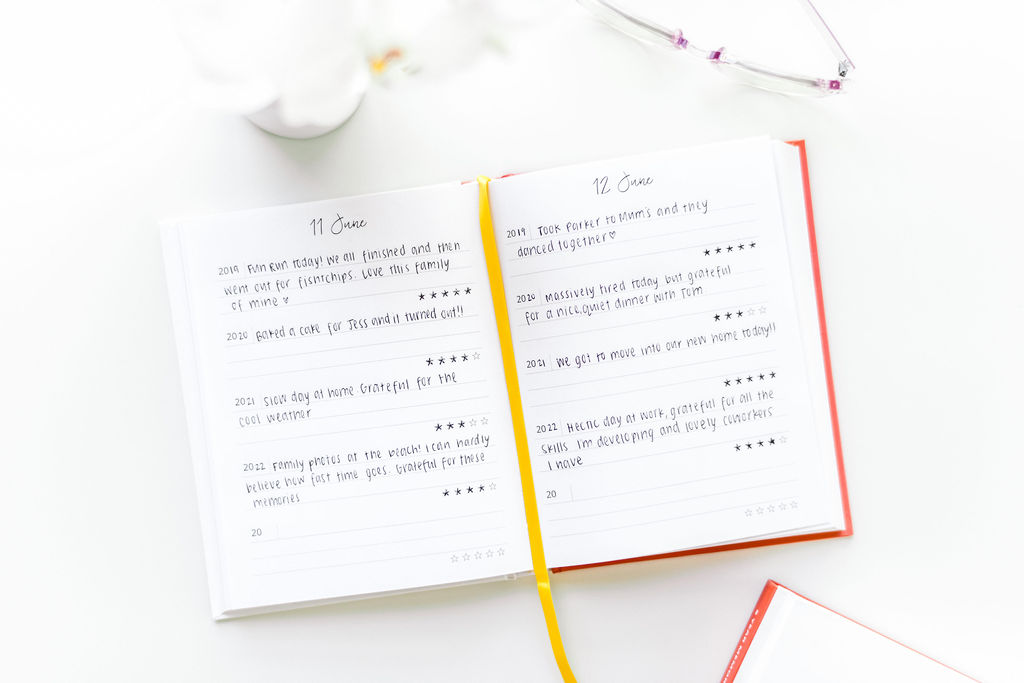 Put your memories and moments of appreciation on paper with a daily dose of journaling. 