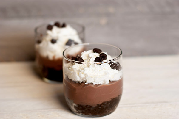 No cook chocolate mouse cup recipe for kids