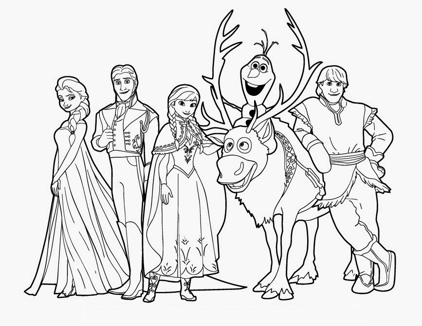 Frozen colouring page printables for kids