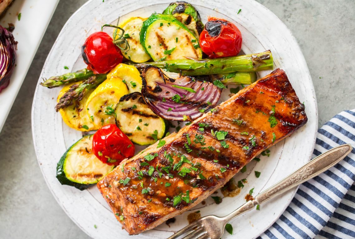 5 Ingredient Marinated Grilled Salmon