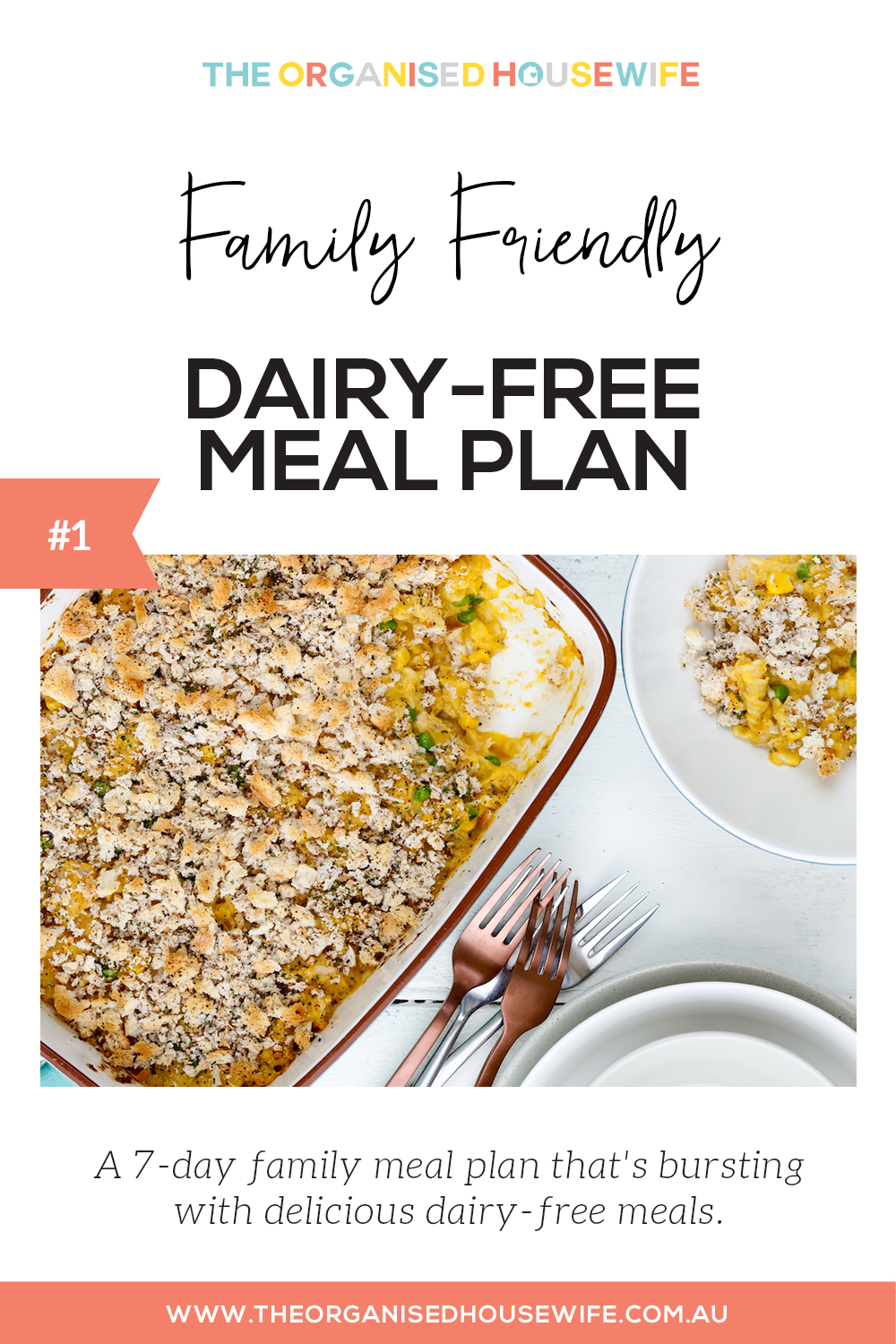 Weekly Dairy-Free Meal Plan #1 - The Organised Housewife