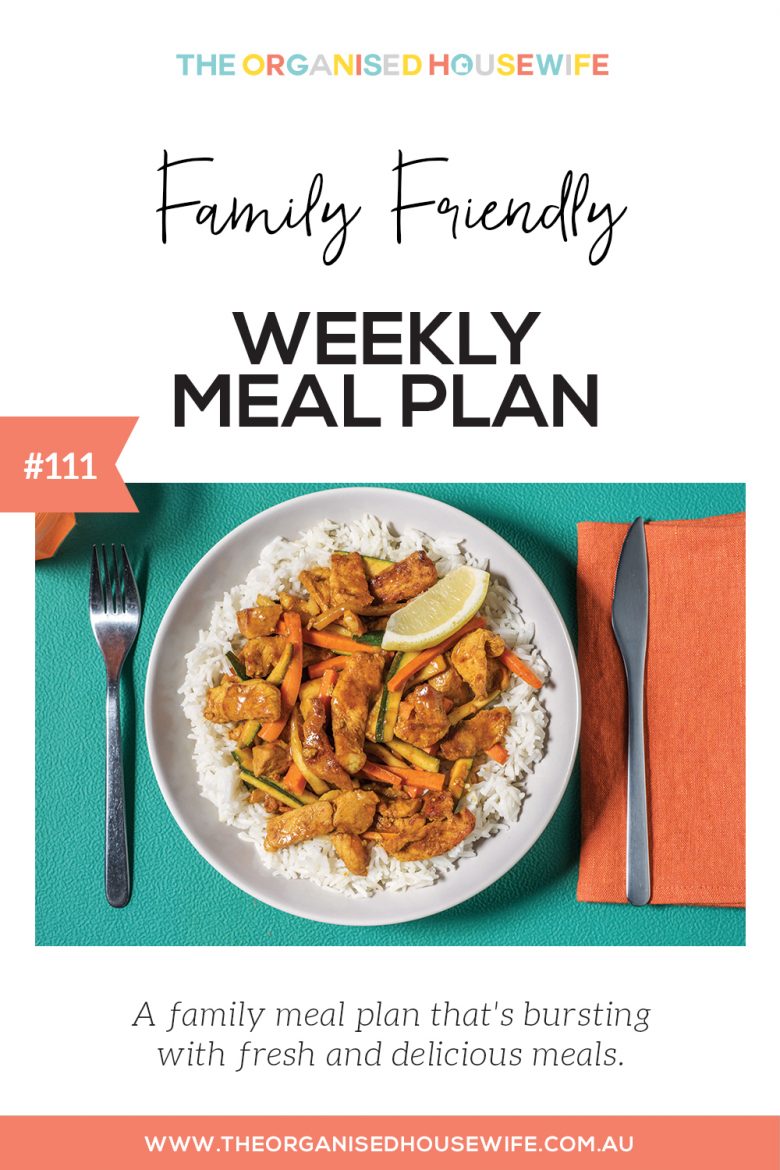 family friendly weekly meal plan