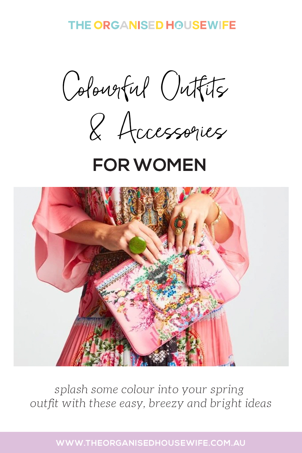 Colourful outfits and accessories for women