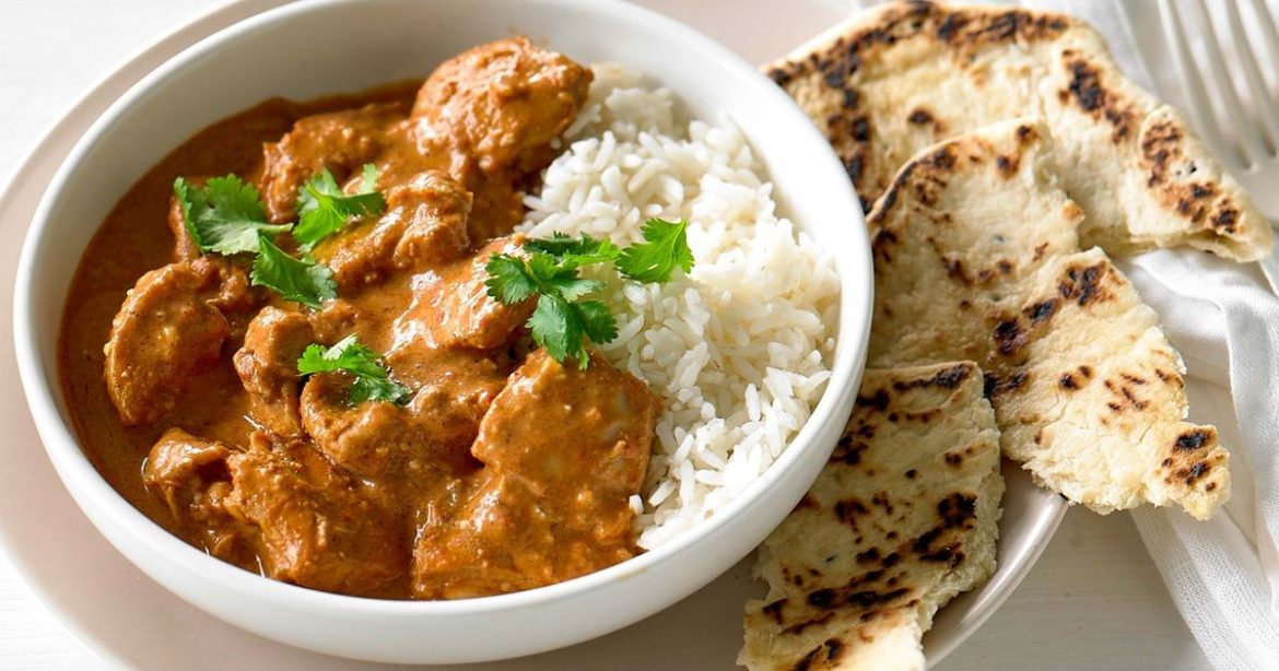 butter chicken and steamed rice easy dish