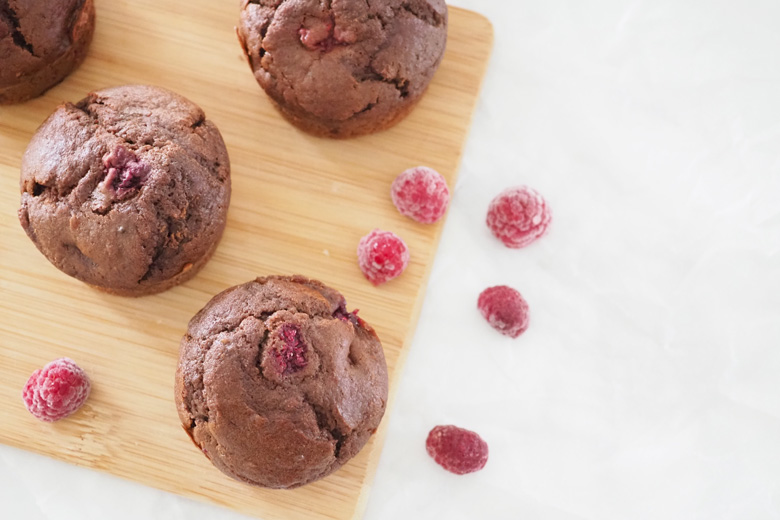 Chocolate raspberry muffins