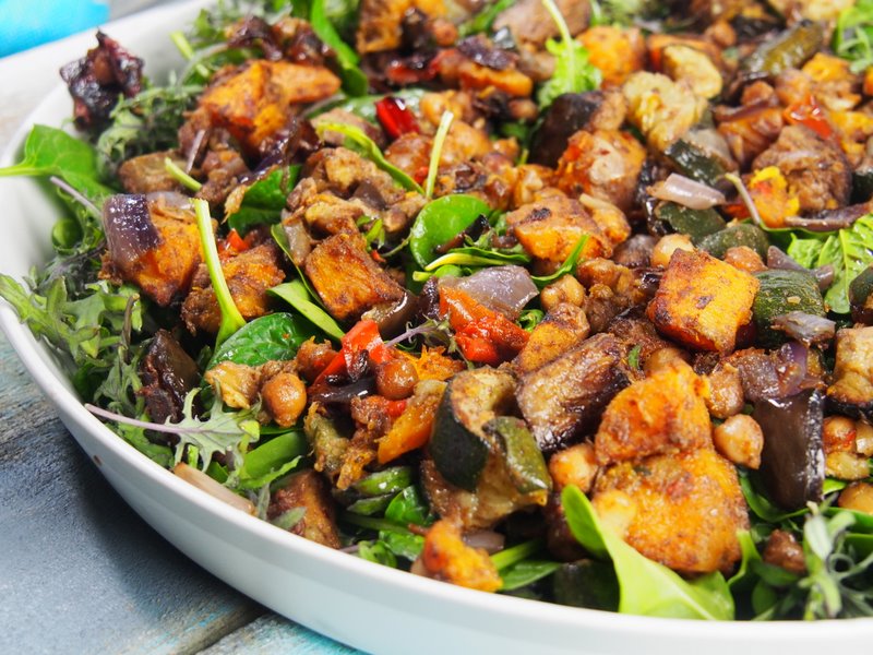 Roast Vegetable & Chickpea Salad