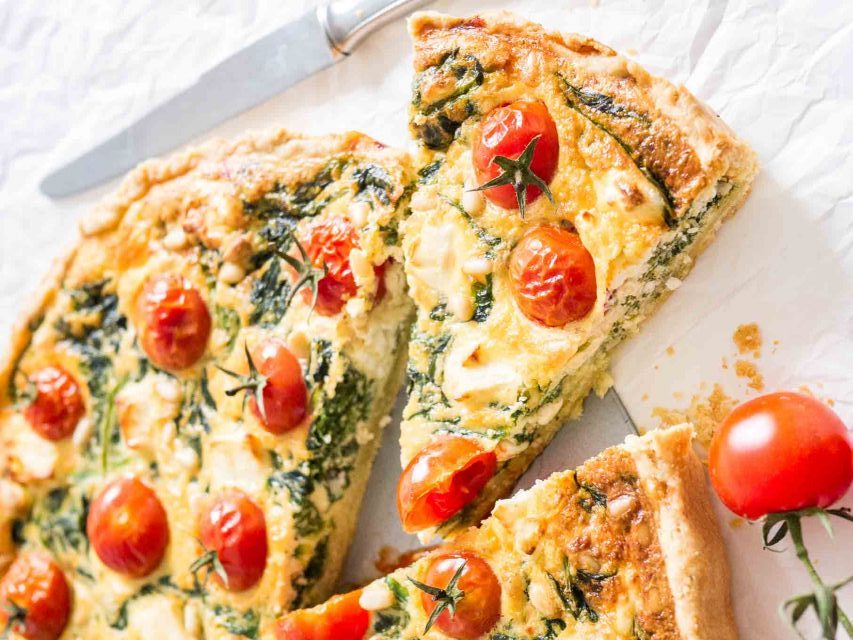 Spinach and Tomato Quiche