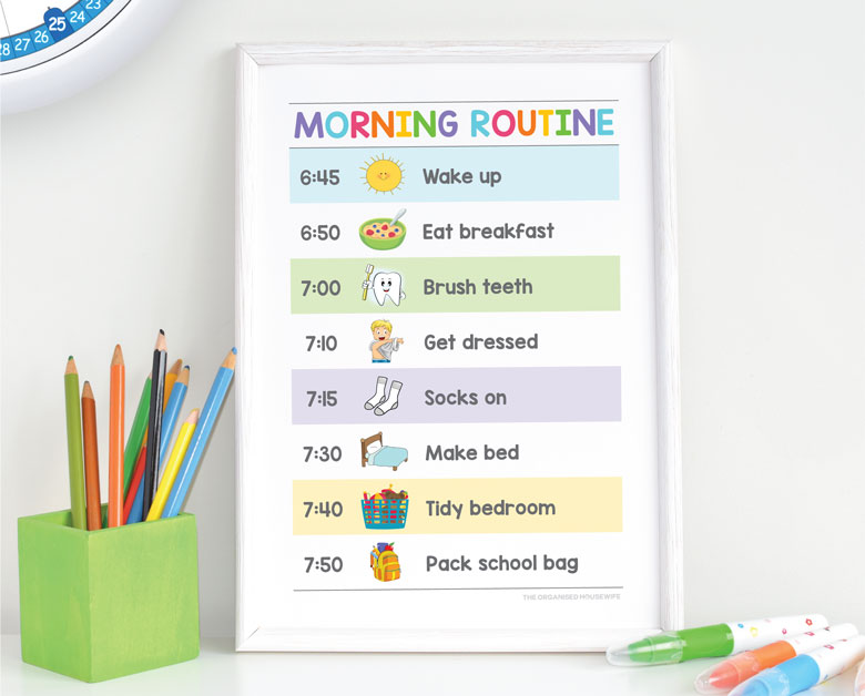 routine charts for school mornings