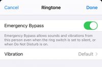iPhone safety feature Emergency bypass while on silent