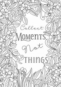 free printable inspiring sayings colouring in page