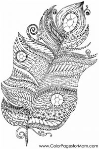 feather colouring in page free