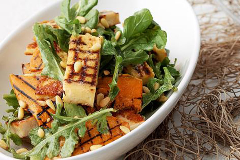 family meals - Haloumi, pumpkin and rocket salad