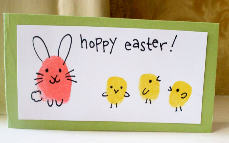 Fingerprint easter craft idea