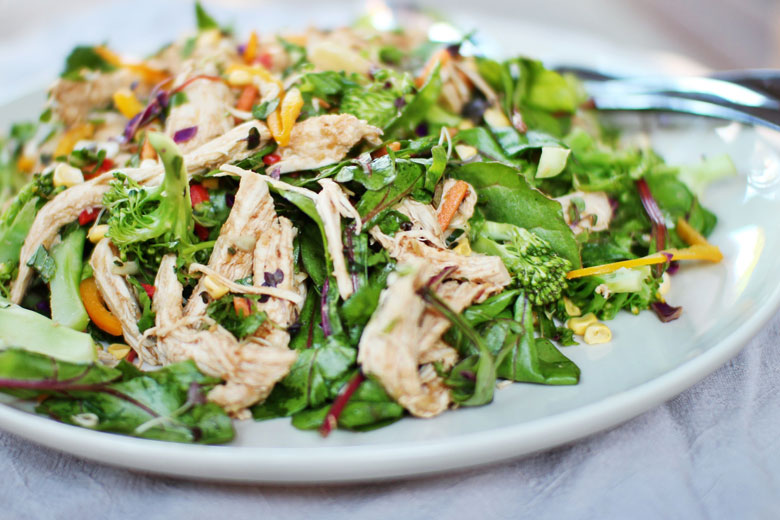 Family Dinner idea - chicken rainbow salad