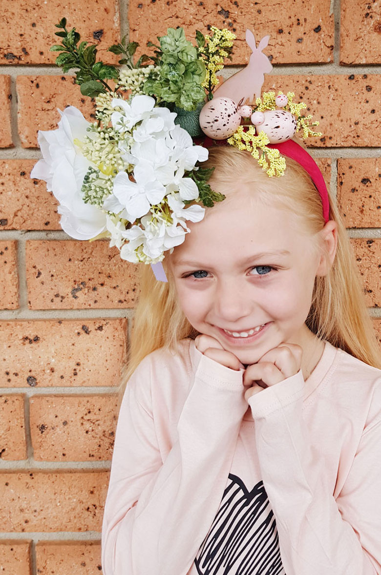 Easter bonnet headband flowers