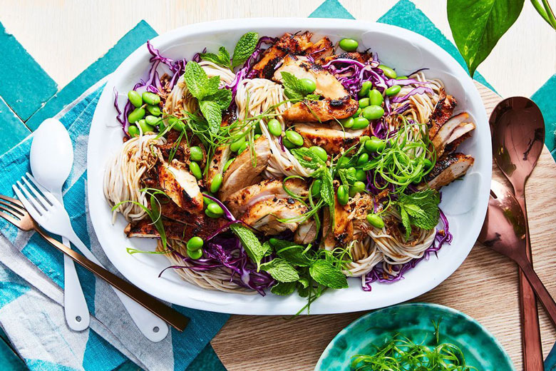 Miso Chicken and Cold Noodle Salad